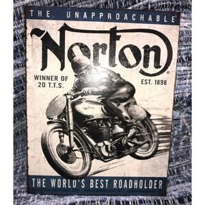 Motorcycle Metal Sign Decor Man Cave